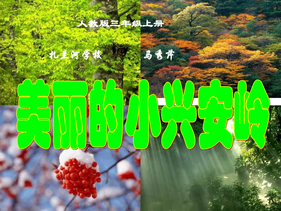 三年级语文美丽的小兴安岭7_第1页