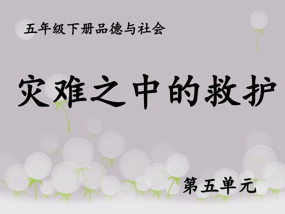 灾难之中的救护_第1页