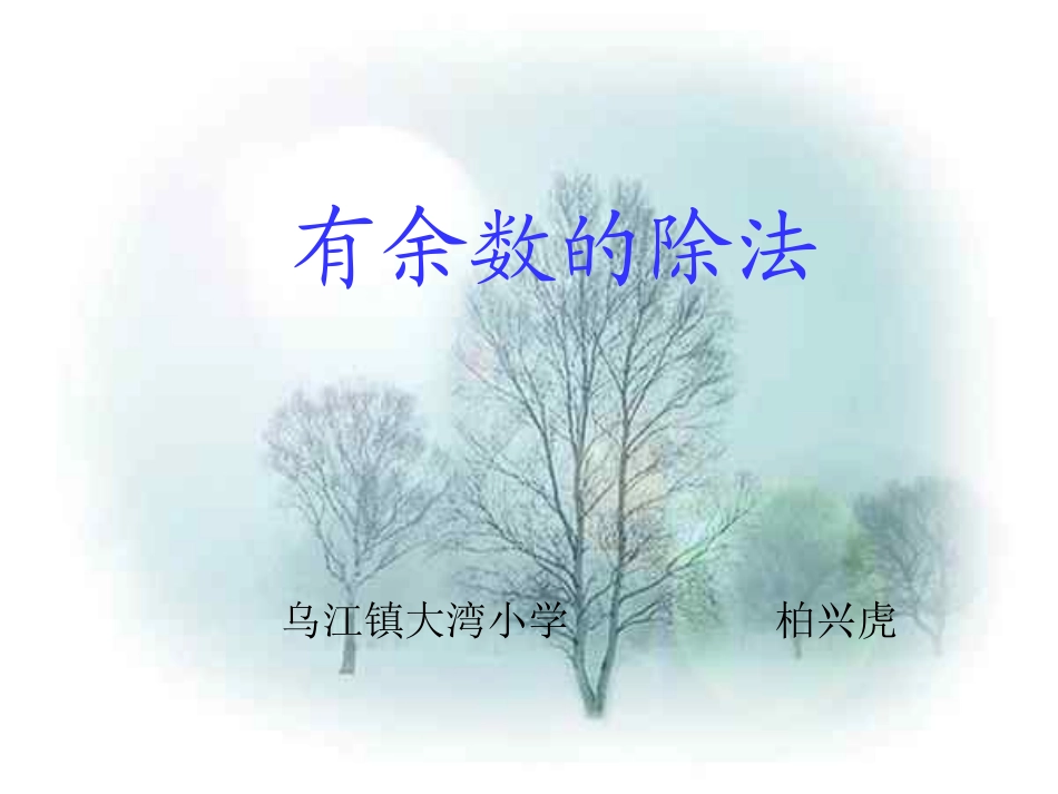 《有余数的除法》_第1页