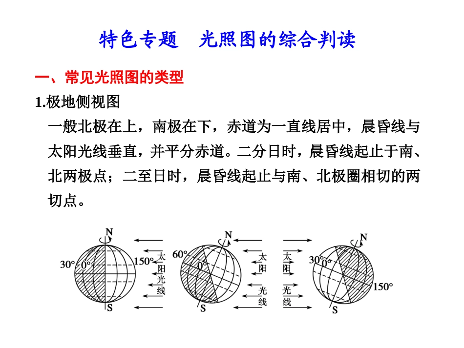 光照图的综合判读_第1页