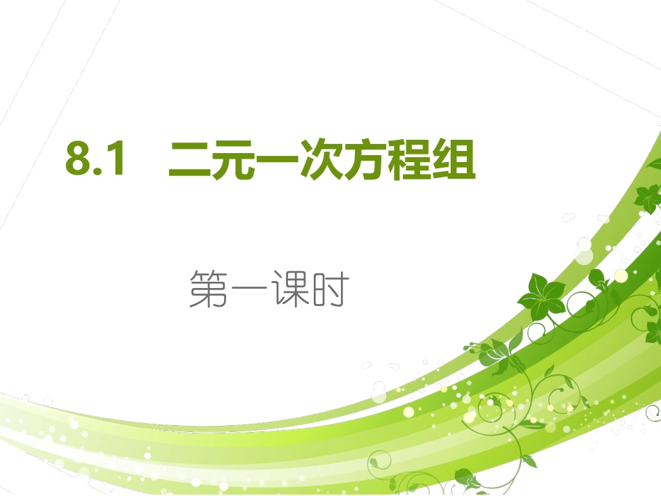 二元一次方程组(ppt)_第1页