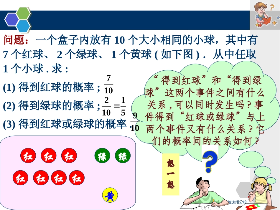 11.2互斥事件有一个发生的概率(一)_第3页