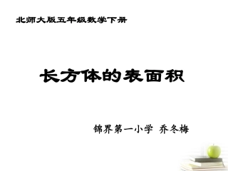 长方体的表面积-ppt