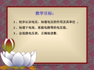 人教版初二八年级下册物理《电压PPT课件》