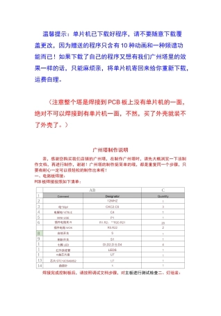 3、广州塔LED灯塔制作教程