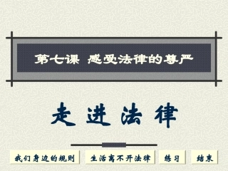 初中二年级思想品德《感受法律的尊严》第一课时课件