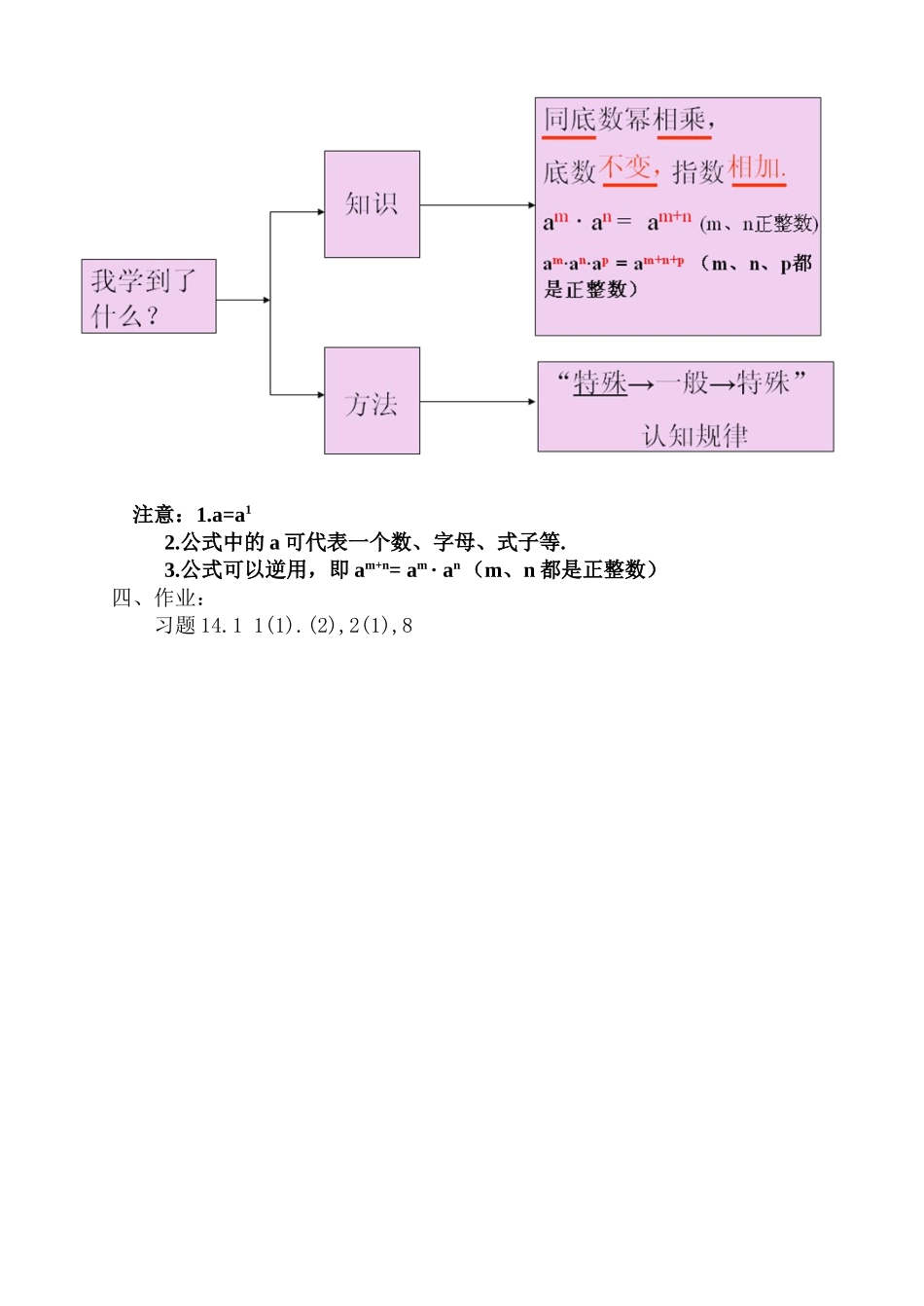 14.1.1---同底数幂的乘法教学设计.1.1同底数幂的乘法教学设计_第3页