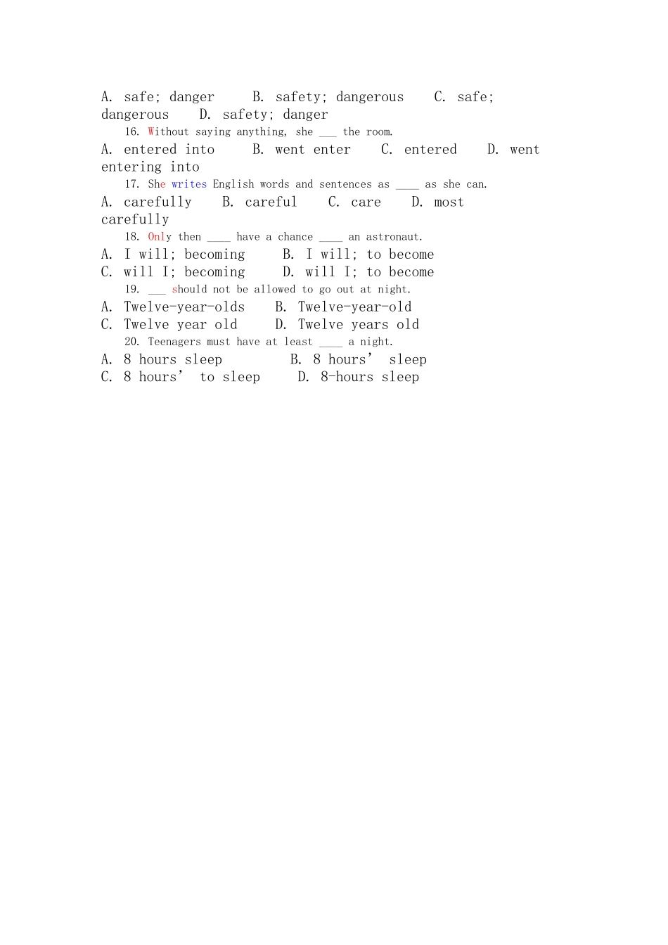 九年级易错题一_第2页