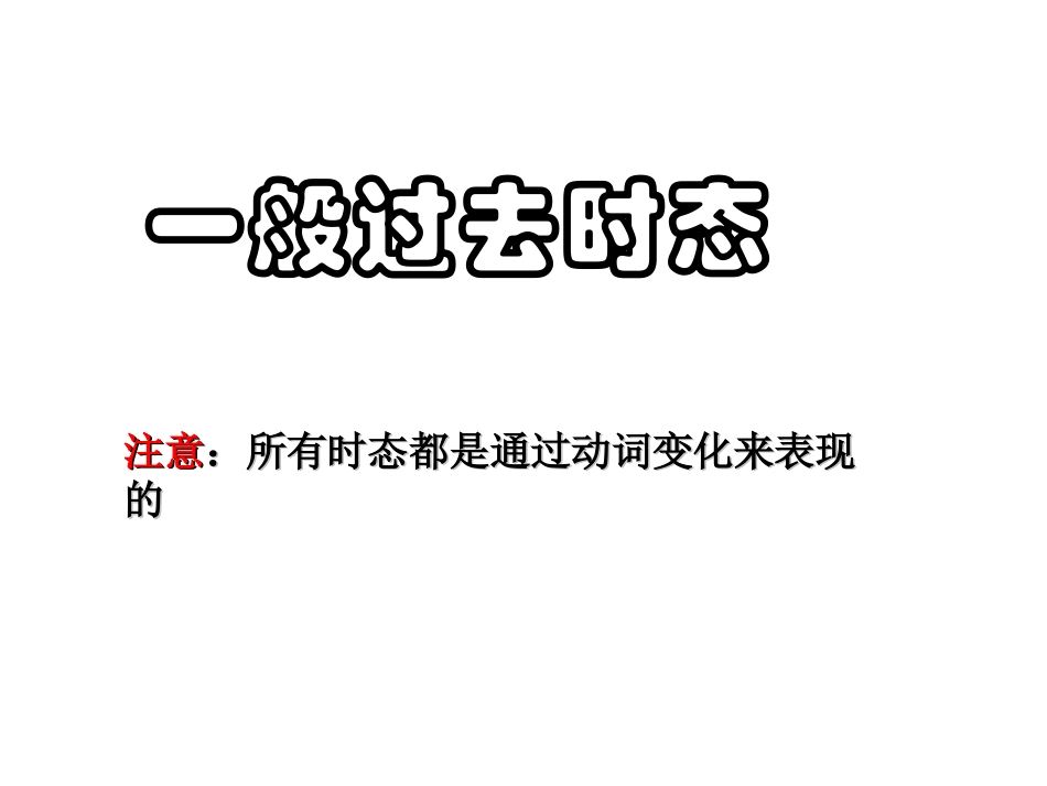 初中英语一般过去时课件(PPT)(上课_第1页