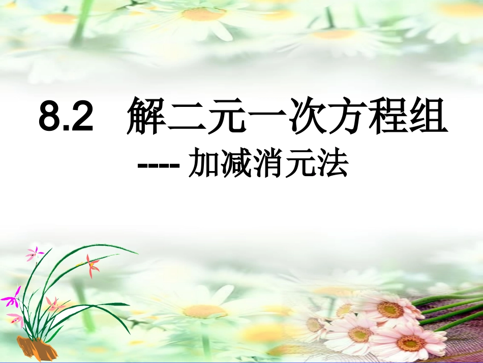 《解二元一次方程组——加减消元法》_第1页