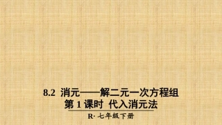 二元一次方程解法(代入法)