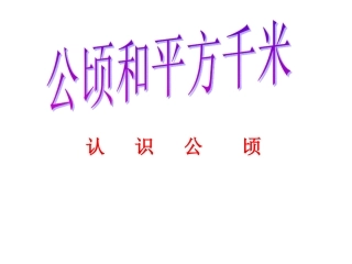 2、公顷和平方千米---认识公顷