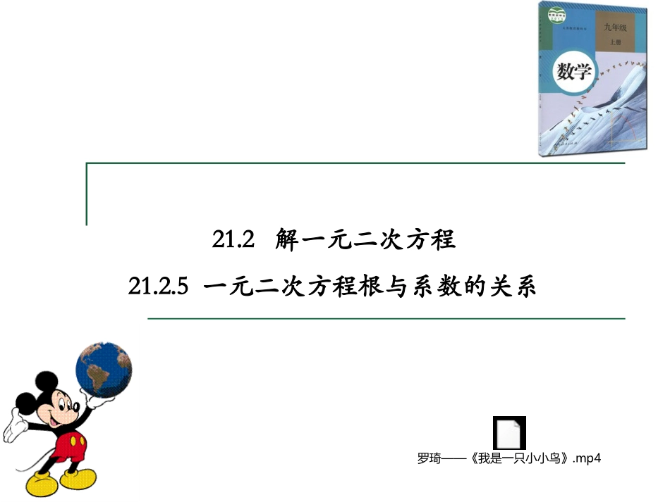 一元二次方程根与系数关系.2.5-一元二次方程根与系数的关系_第1页