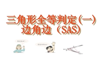 三角形全等一.2全等三角形的判定1(SAS)