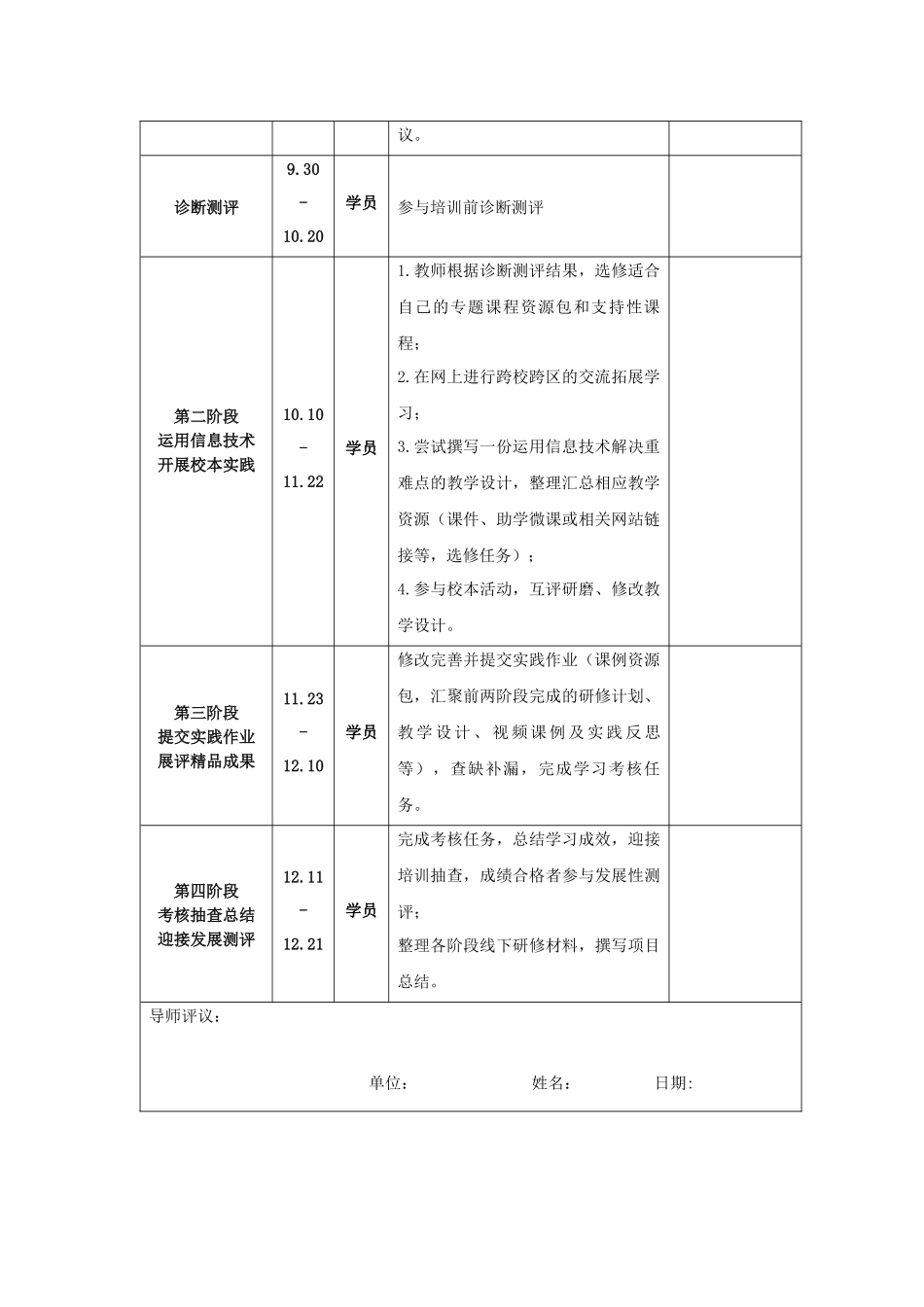 陈伟峰：个人研修工作计划_第2页