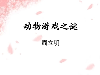《动物游戏之谜》