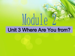 Module-2-Unit-3-Where-are-you-from-课件