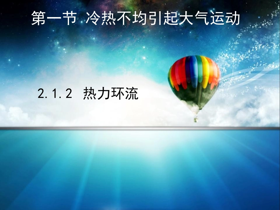 2.1冷热不均引起的大气运动_第1页
