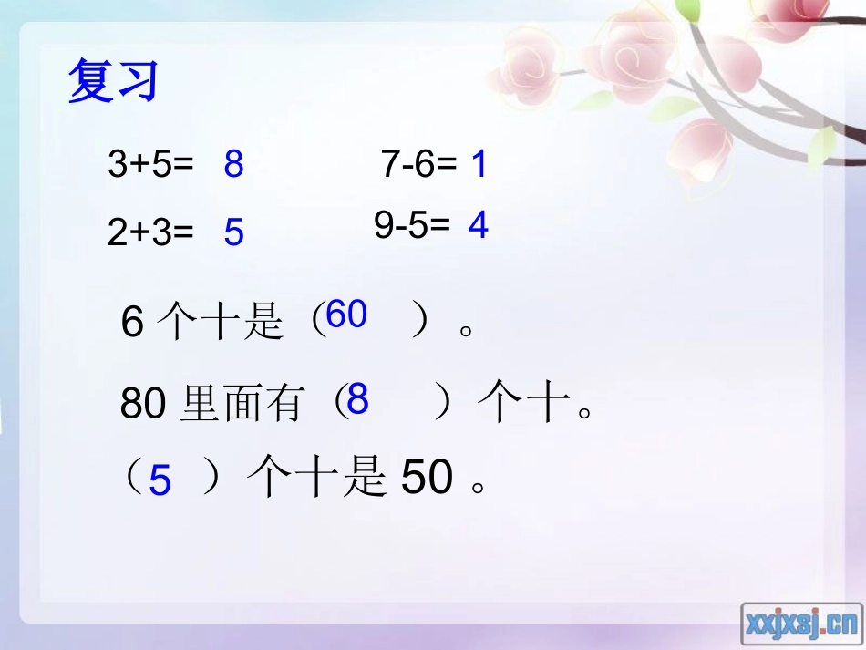 小学数学人教2011课标版一年级整十数加减整十数PPT_第2页