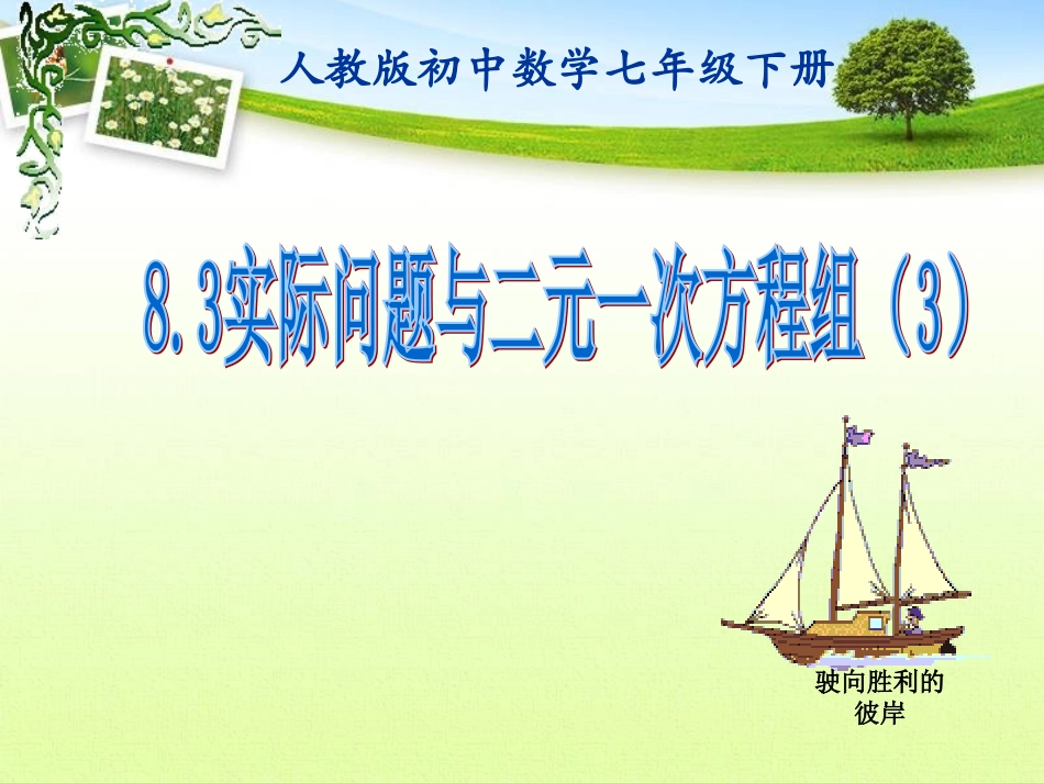 实际问题与二元一资助方程组_第1页