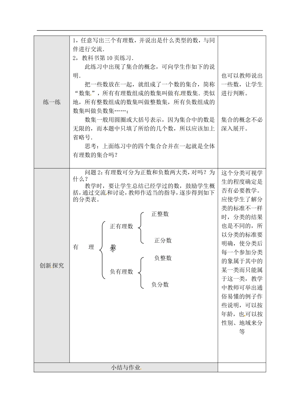 人教新课标数学7年级上-1.2有理数(第1课时)教学设计_第2页
