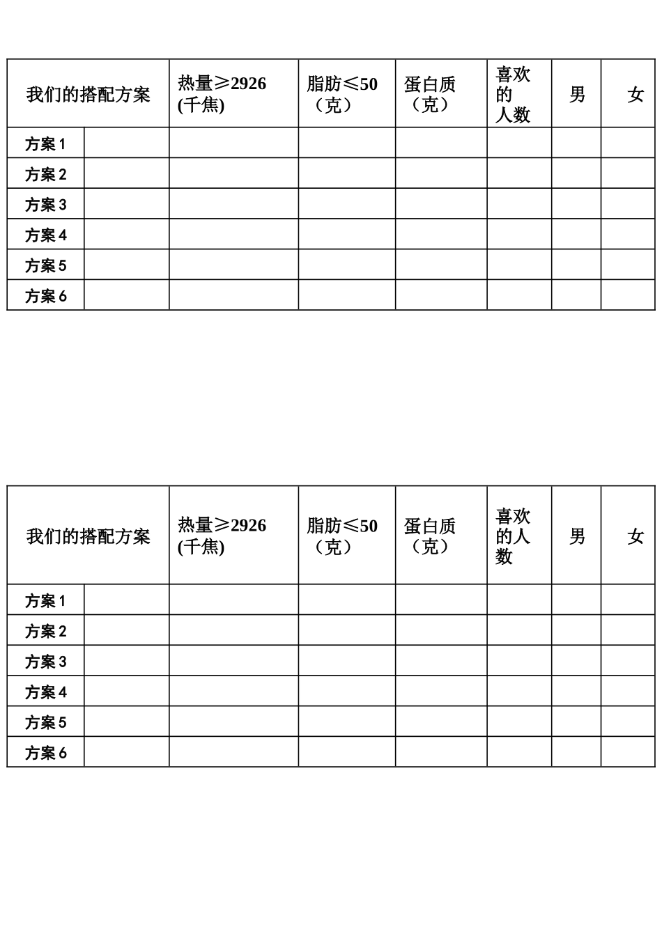 小学数学2011版本小学四年级我的搭配方案_第1页