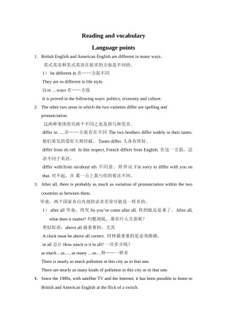 Reading-and-vocabulary-Language-points