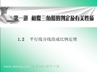 1.2平行线分线段成比例定理-ppt课件2-高中数学-选修4-1-新人教A版