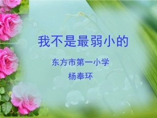 我不是最弱小的(字小)