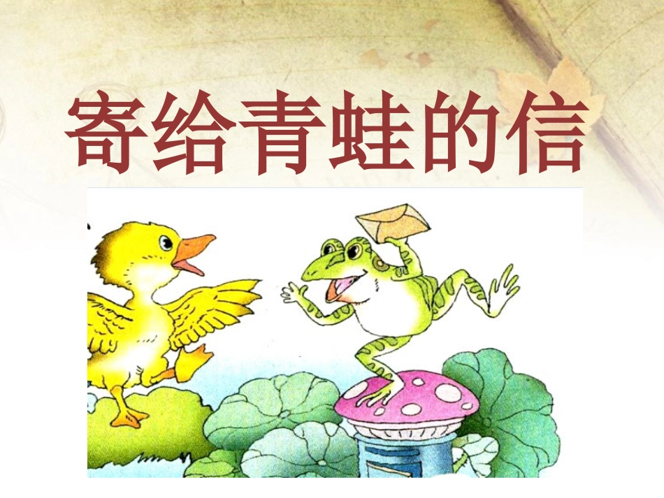 《寄给青蛙的信》课件2_第1页
