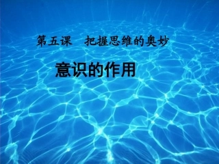 5.2意识的作用(课件)