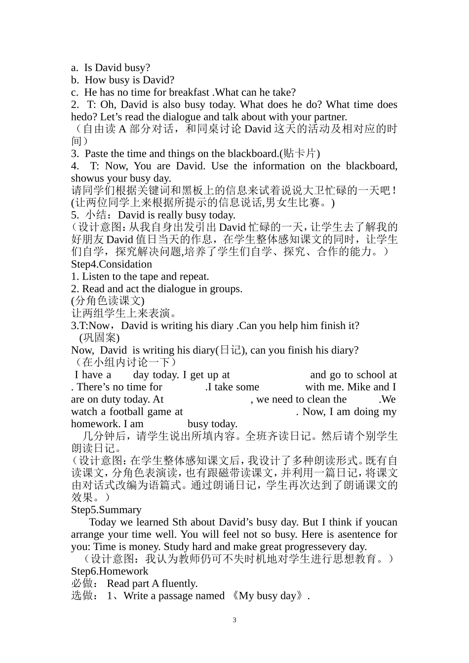 5BUnit7Abusyday教案_第3页