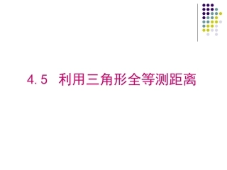 4.5利用三角形的全等测距离