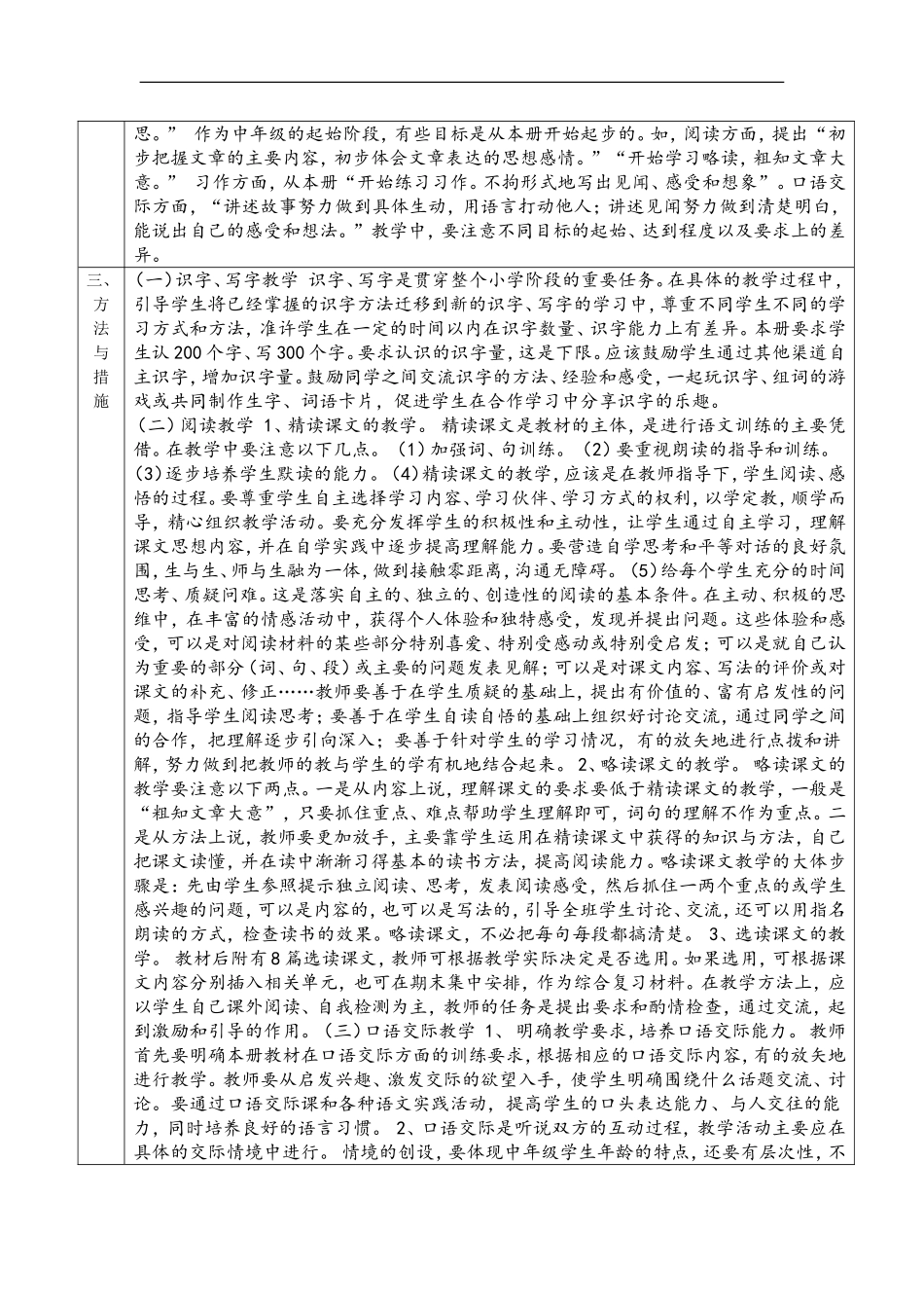 三上语文学期教学进度计划_第2页