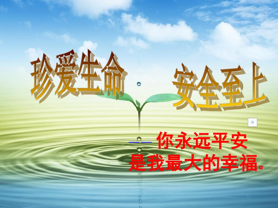 珍爱生命安全至上主题班会_第1页