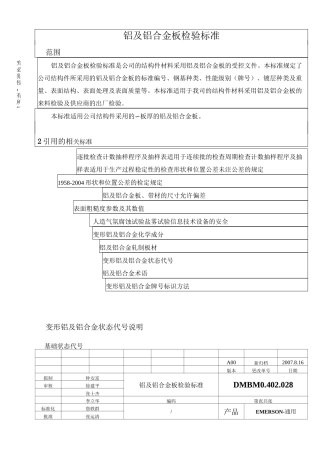 铝及铝合金板检验标准
