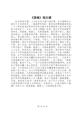 《国魂》观后感