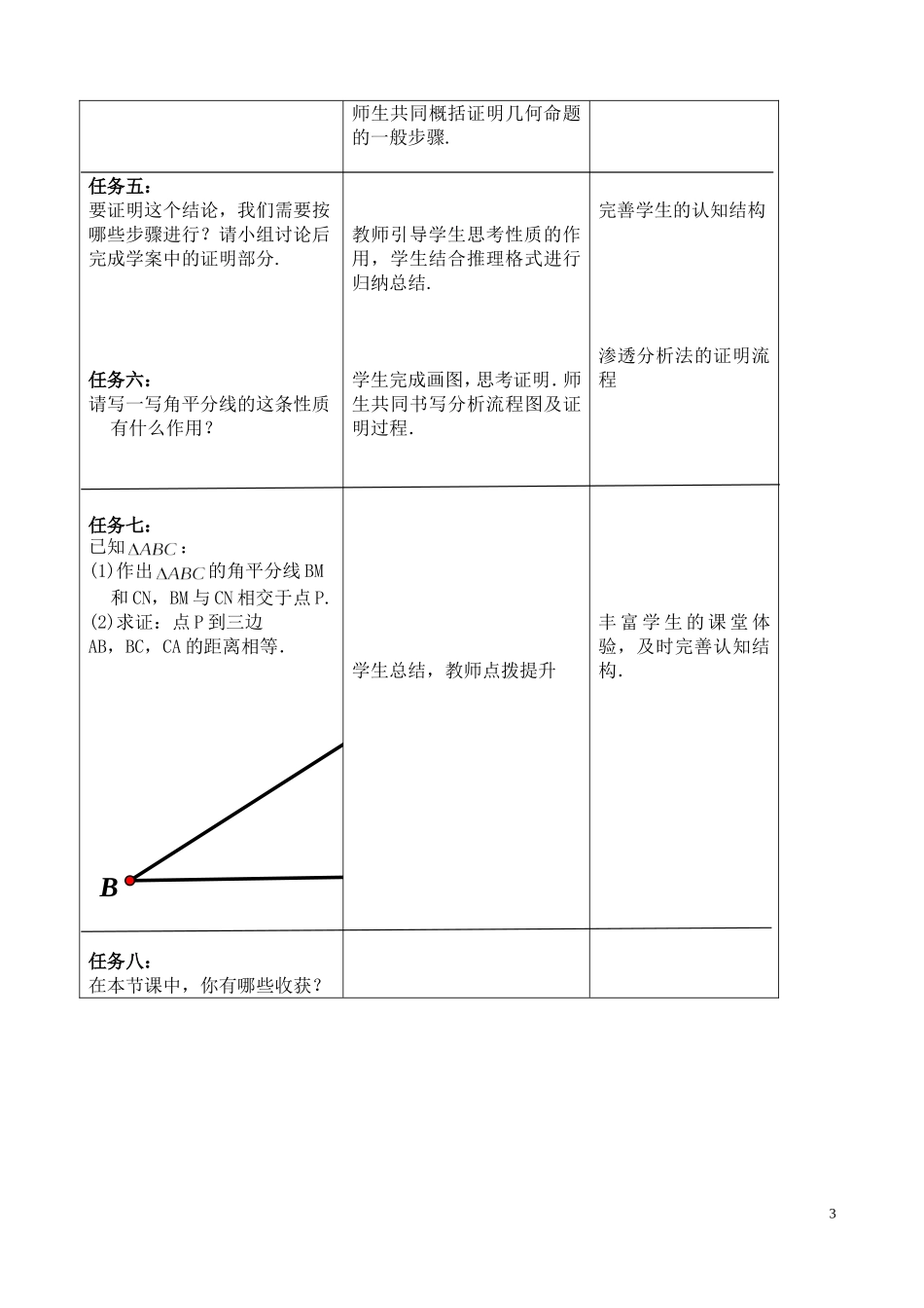 角平分线的性质探索教学设计_第3页