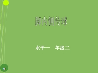 脚内侧传球课件