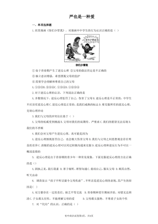 《严也是一种爱》同步练习1