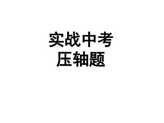 实战中考压轴题