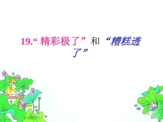 《“精彩极了”和“糟糕透了”》ppt课件1
