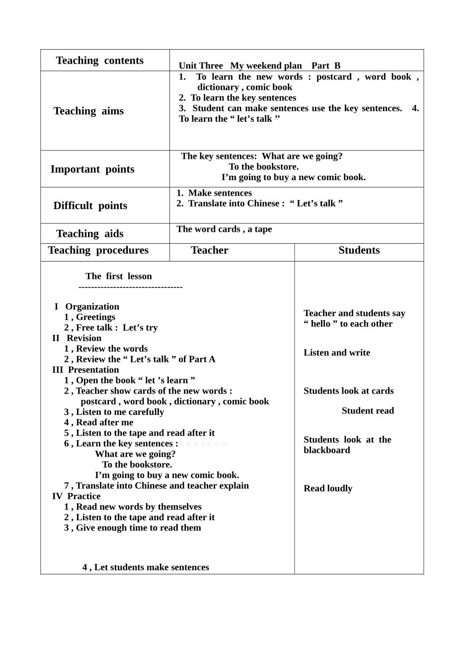 2014新版PEP小学六年级英语上册Unit3-Part-B教案(全英)_第1页