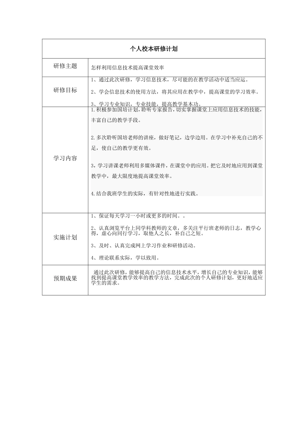 个人校本研修计划_第1页