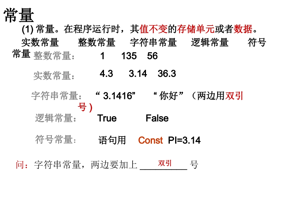 第4课数据类型、变量、常量、数组课件_第2页