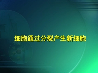 细胞通过分裂产生新细胞