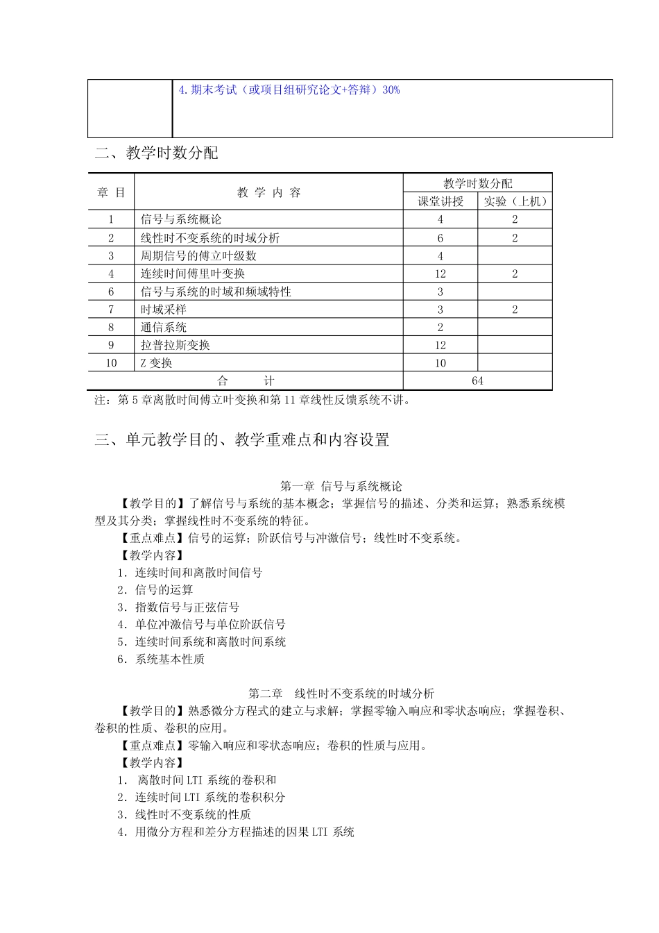 信号与系统142-《信号与系统》课程教学大纲 _第2页
