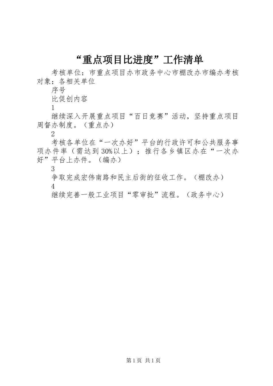 “重点项目比进度”工作清单_第1页