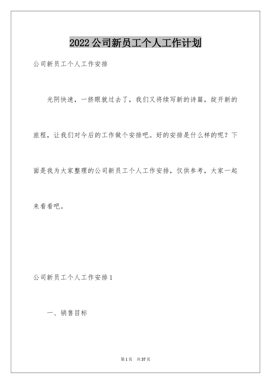 2024公司新员工个人工作计划_5_第1页