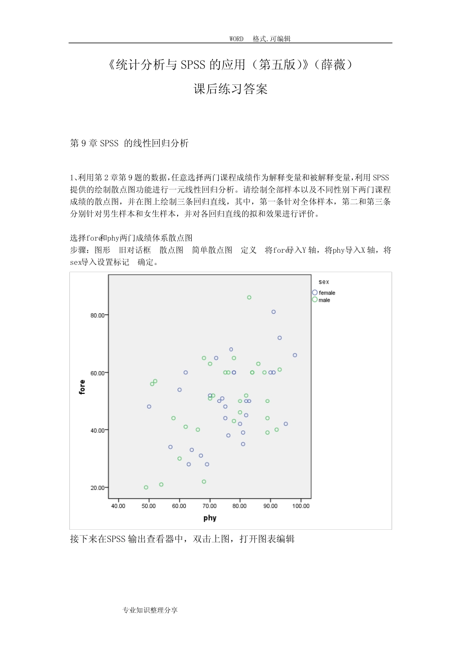 《统计分析和SPSS的应用(第五版)》课后练习答案与解析(第9章)_第1页